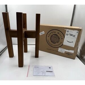 Sophia Mills Mid Century Plant Stand Solid Wood Item Stand Handmade With Acacia